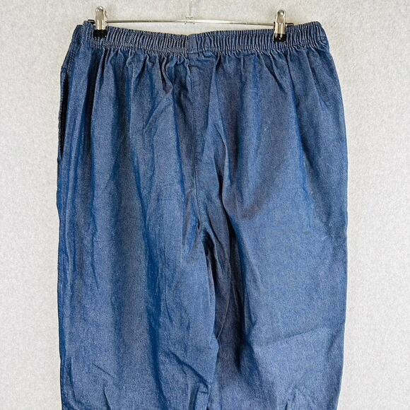 New Womans Within Womans Sz 22W Plus Jeans Blue Denim Pull On Dark Wash - Picture 5 of 8